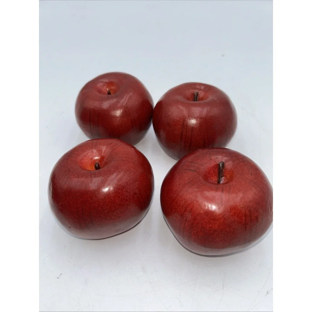 Vintage Mixed Lot 9 Apples Artificial Realistic Faux Fruit Home Decor Staging
